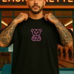 Neon Stitch Oversized T-Shirt - Black