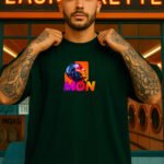 Neon Stitch Oversized T-Shirt - Black