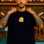 Neon Stitch Oversized T-Shirt - Black