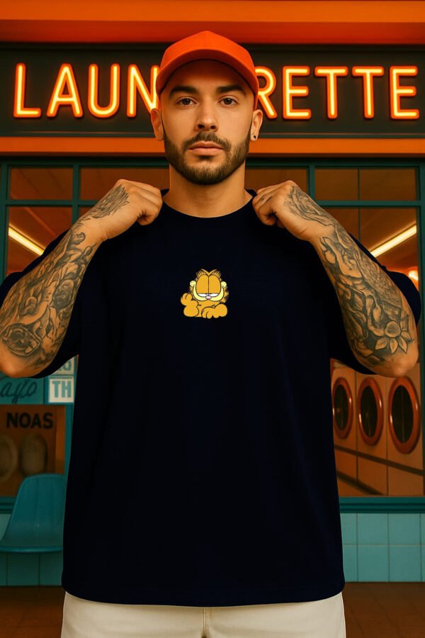 Neon Stitch Oversized T-Shirt - Black