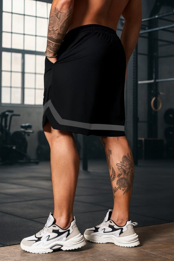 Velocity Vibe Men's Stealth Performance Shorts | Reflective Safety Trim