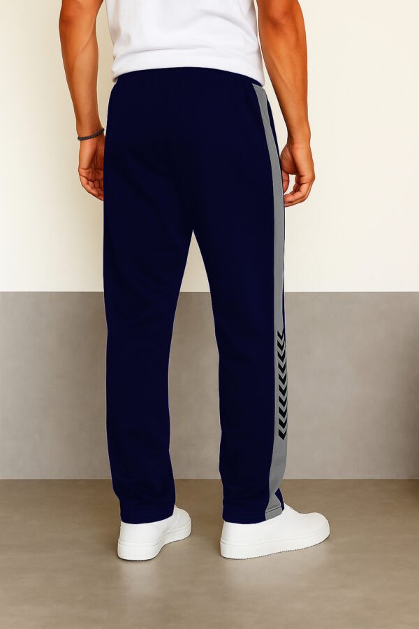Men's black track pants with stripes ya Men's side-striped Trackpant