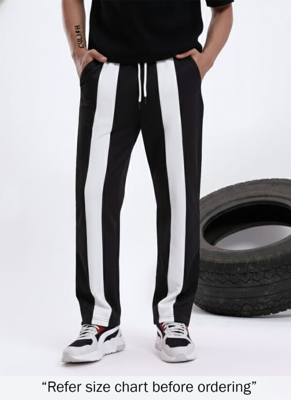 DOUBLE PATTI FRONT-ONE BOLD STRIPE