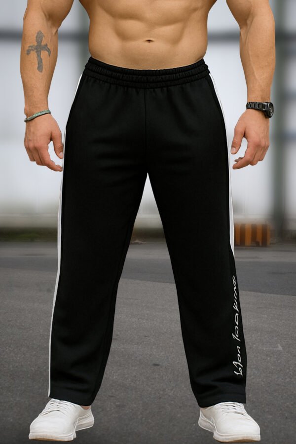 Fusion Core Men's Classic Track Pants | White Side Stripe