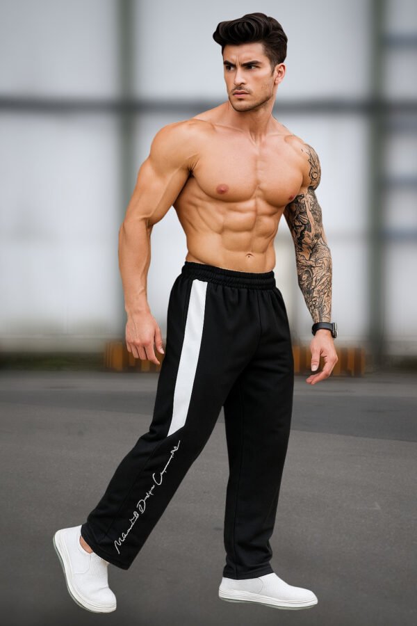 Fusion Core Men's Classic Track Pants | White Side Stripe