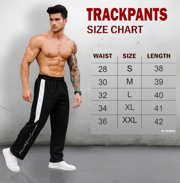 Fusion Core Men's Classic Track Pants | White Side Stripe