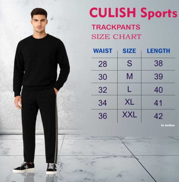 AthliQ Men’s Black Track Pants with Green Drawstring & Dual Side Stripes | Sports & Casual Wea