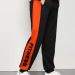 Black-Trackpant-ORANGE-Panel-Print-FITNESS