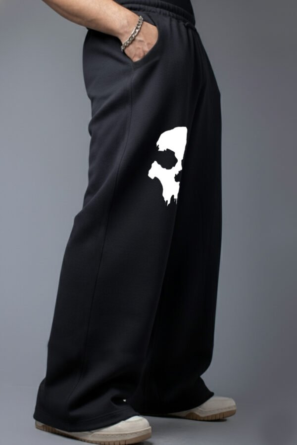 Black-Trackpant-Printed-SKELETON