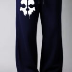NAVYblue-Trackpant-Printed-SKELETON
