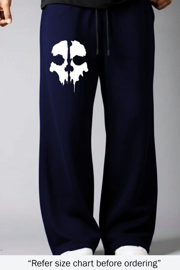 NAVYblue-Trackpant-Printed-SKELETON