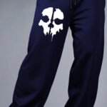 NAVYblue-Trackpant-Printed-SKELETON