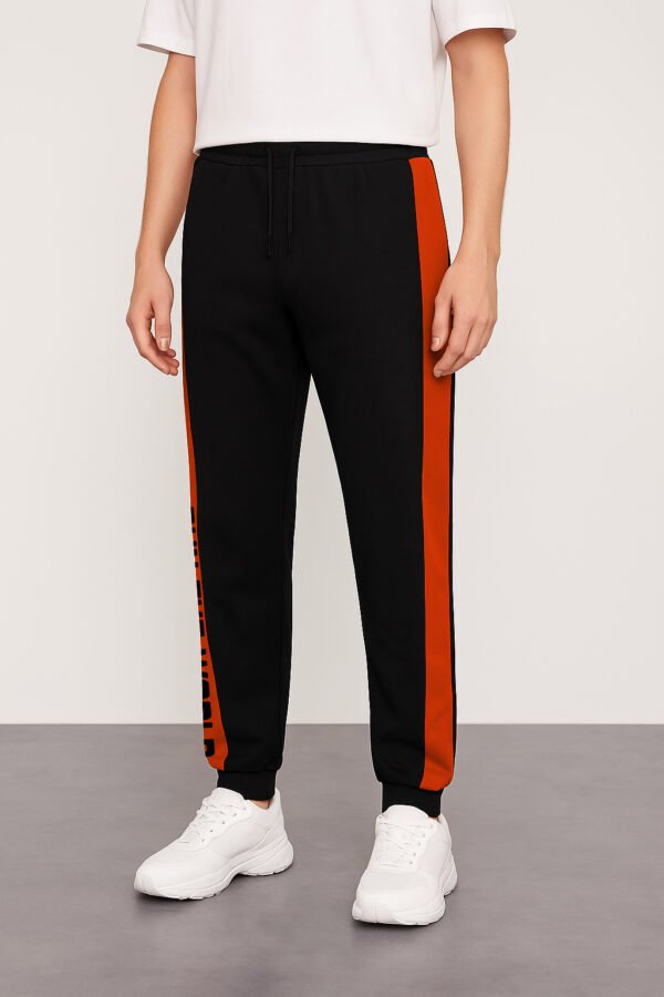 Black-Trackpant-ORANGE-Panel-Print-RUNtheWORLD