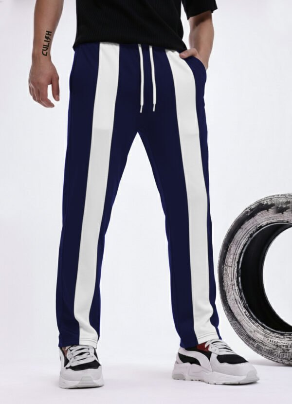NavyBlue-Trackpant-FrontBoldPatti-White