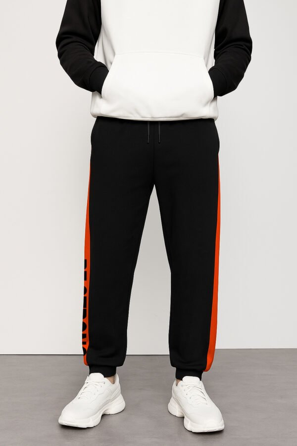 Black-Trackpant-ORANGE-Panel-Print-BESTRONG