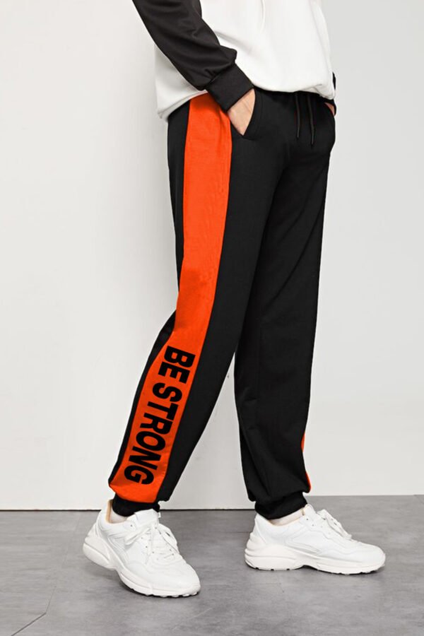 Black-Trackpant-ORANGE-Panel-Print-BESTRONG
