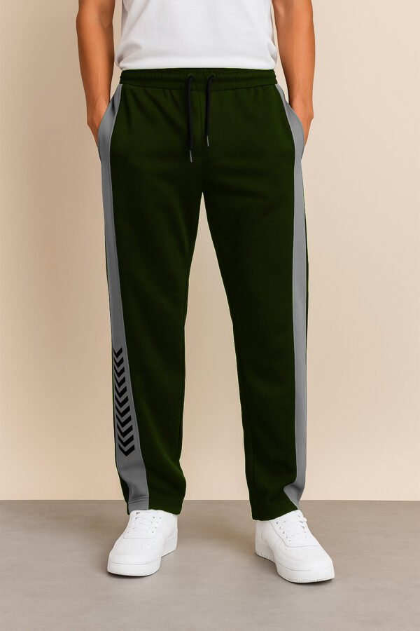 Men's black track pants with stripes ya Men's side-striped Trackpant