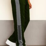 Men's black track pants with stripes ya Men's side-striped Trackpant