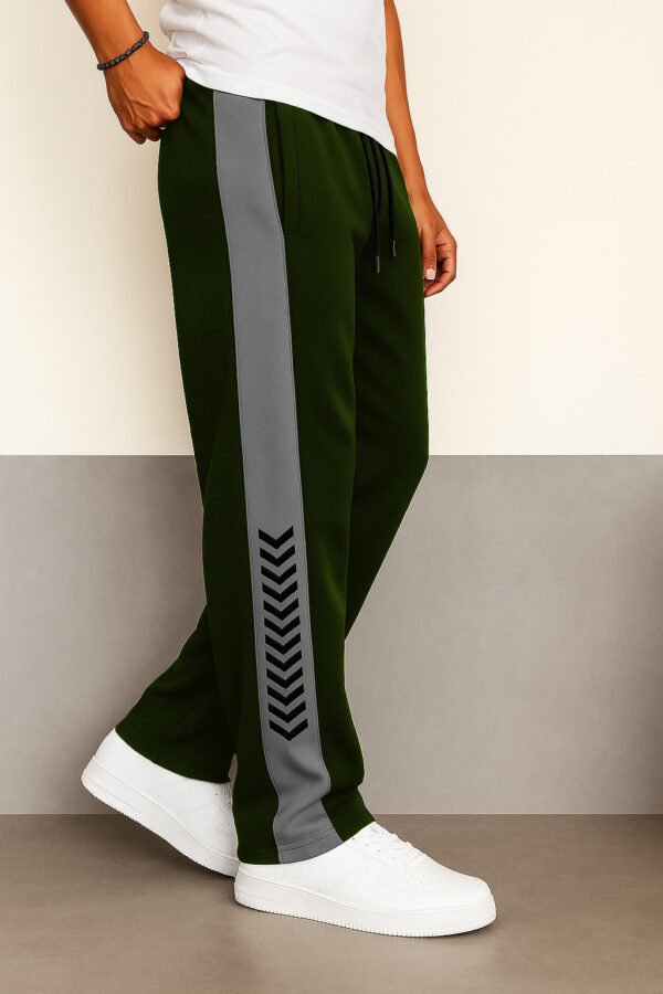 Men's black track pants with stripes ya Men's side-striped Trackpant