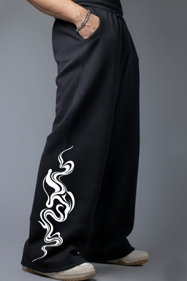 Black-Trackpant-Printed-WAVE