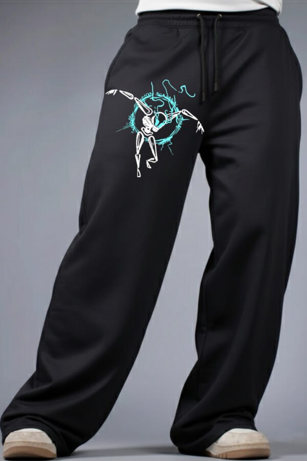 Black-Trackpant-Printed-ROBOT
