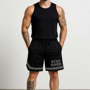 Velocity Vibe Men's Stealth Performance Shorts | Reflective Safety Trim