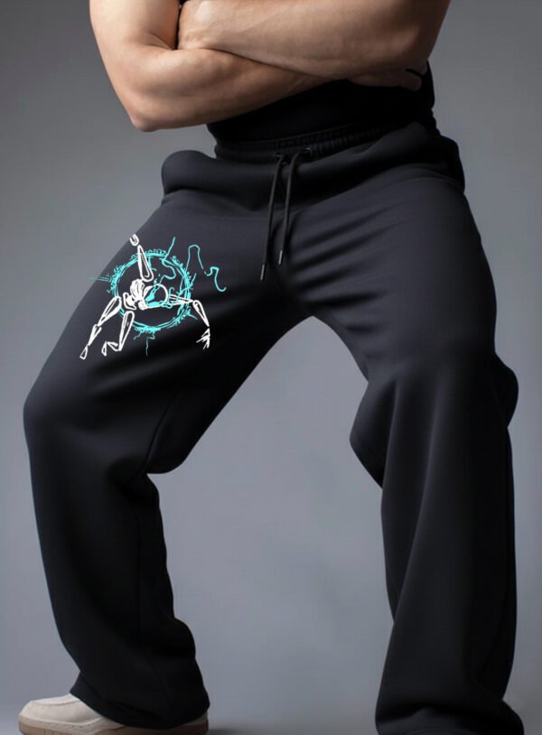 Black-Trackpant-Printed-ROBOT