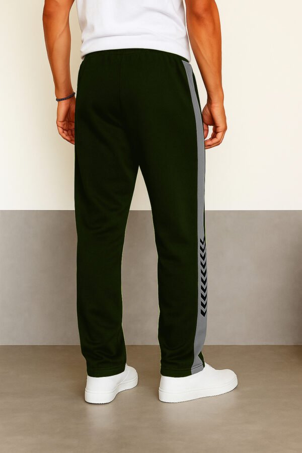 Men's black track pants with stripes ya Men's side-striped Trackpant