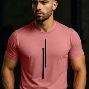 Redefine your style with the Apex Line T-Shirt, a perfect blend of modern simplicity and premium comfort. This T-shirt is crafted from an exceptionally soft and durable cotton blend in a classic, deep black. The design is elevated by a clean, minimalist graphic: two parallel white lines positioned centrally on the chest. This striking yet simple detail gives the shirt a contemporary and sophisticated edge. With its classic crewneck and tailored fit, this t-shirt is versatile enough for the gym, a casual outing, or as a foundational piece for a layered look. Available in sizes S to XXL.