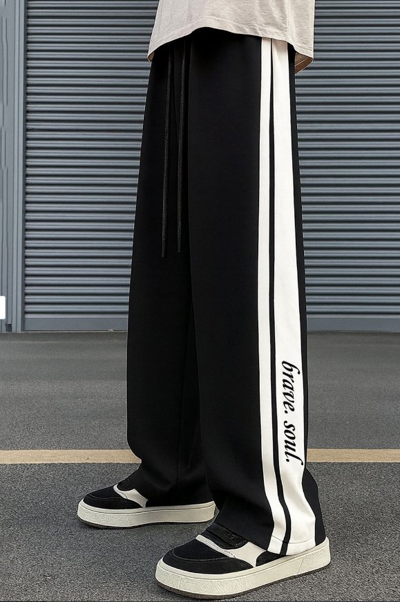 Black-Trackpant-WhitePatti-BlackStipe-BraveSoul