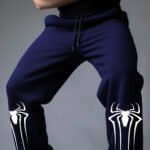 NAVYblue-Trackpant-Printed-Spider