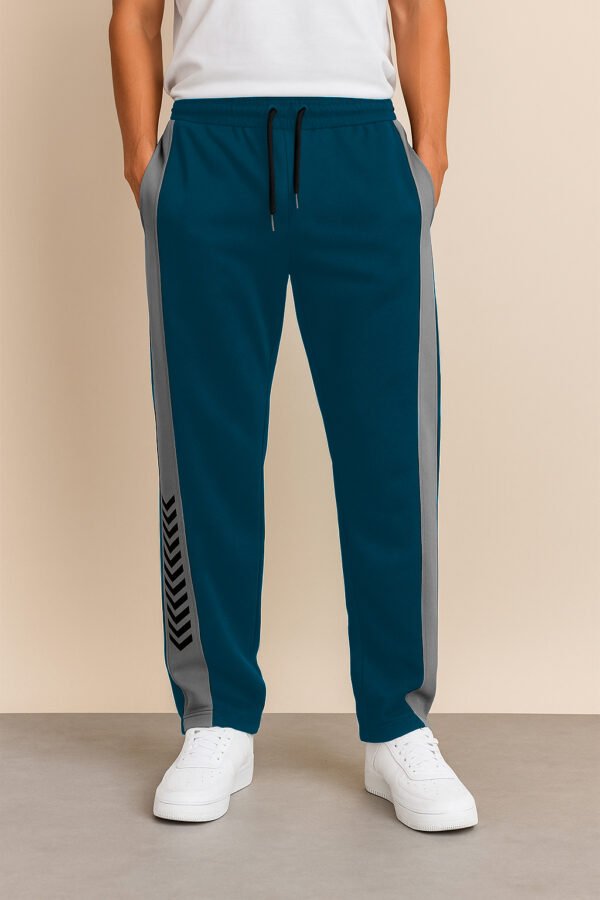 Men's black track pants with stripes ya Men's side-striped Trackpant