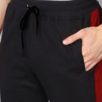 Black-Trackpant-RED-Panel-Print-FITNESS