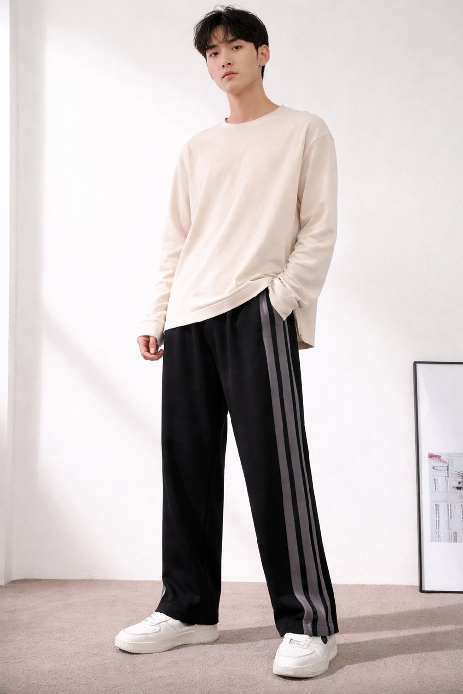 2 Striped TrackPant-Grey Patti