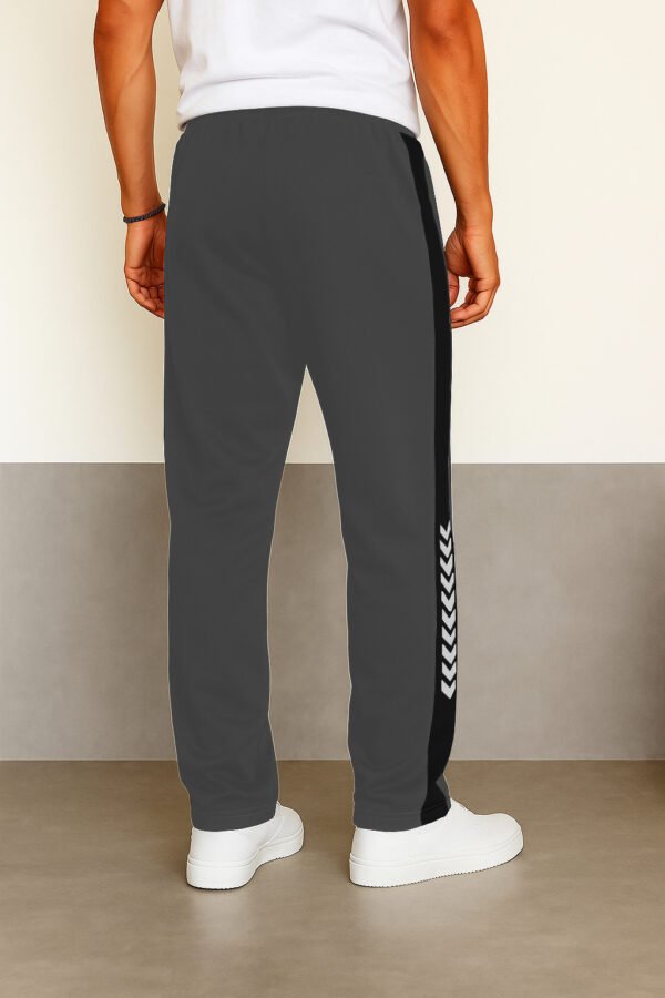 Men's black track pants with stripes ya Men's side-striped Trackpant