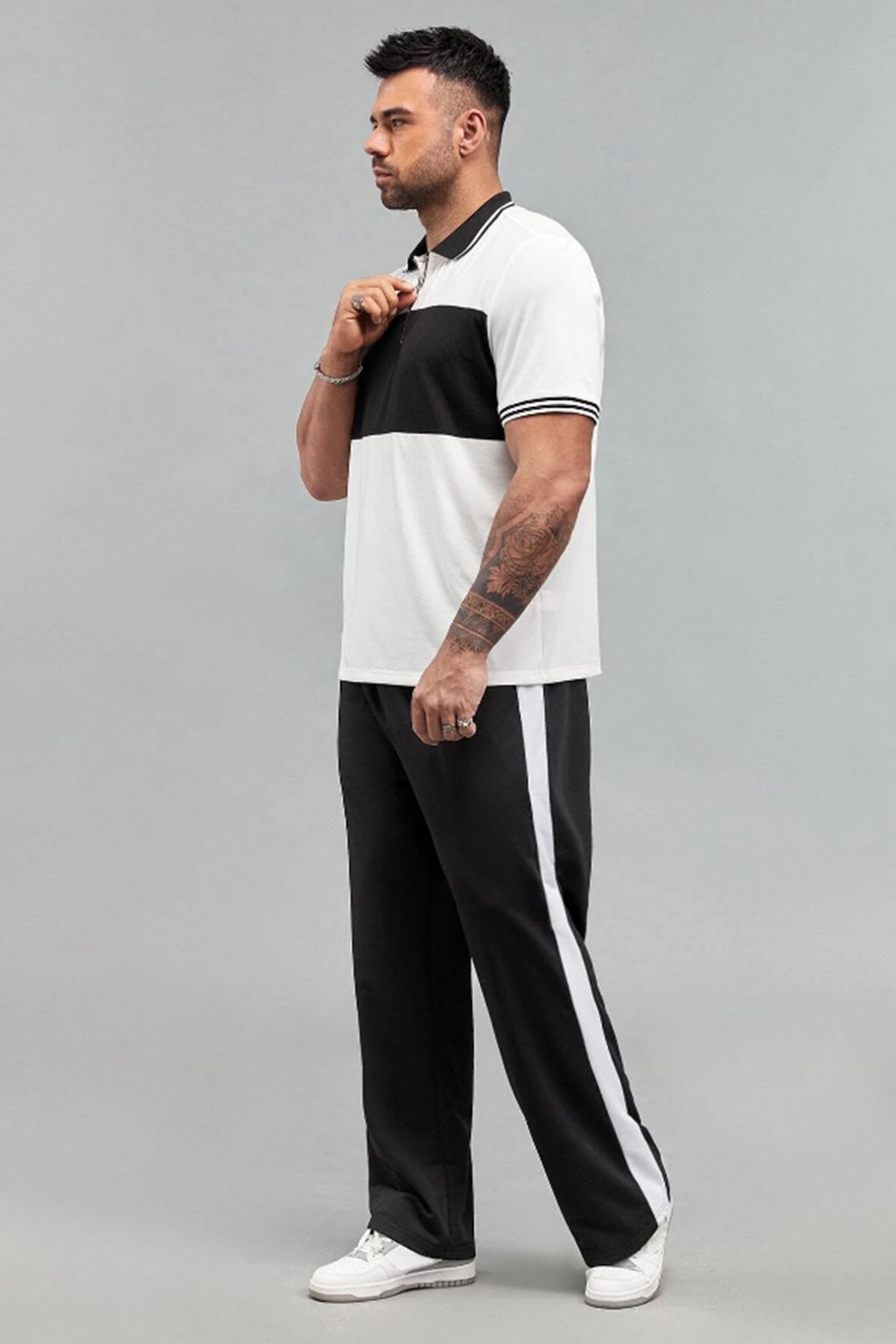 Men Trackpant-Striped-CUT PATTI