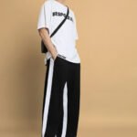 MenTrackpant-Striped Bold White- Side Stripes