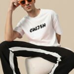 MenTrackpant-Striped Bold White- Side Stripes