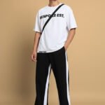MenTrackpant-Striped Bold White- Side Stripes