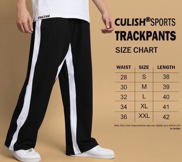 MenTrackpant-Striped Bold White- Side Stripes